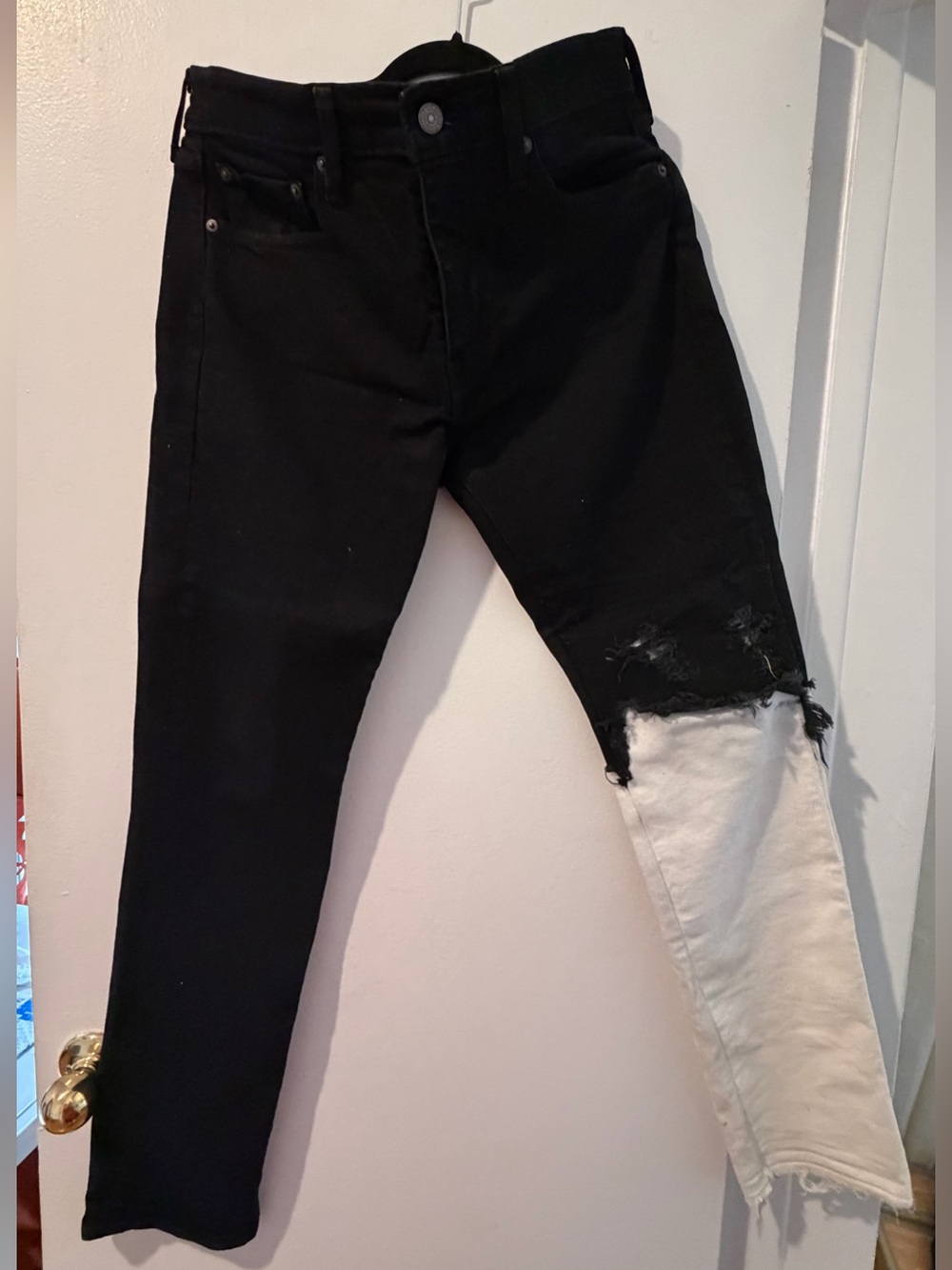 Levi's one of a kind Black and White Two-Tone Slim Straight Jeans size W32 men